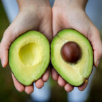 avocado in hands