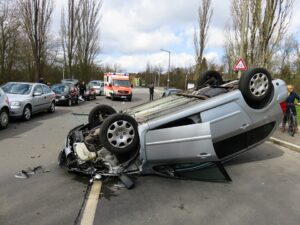 car accident flipped